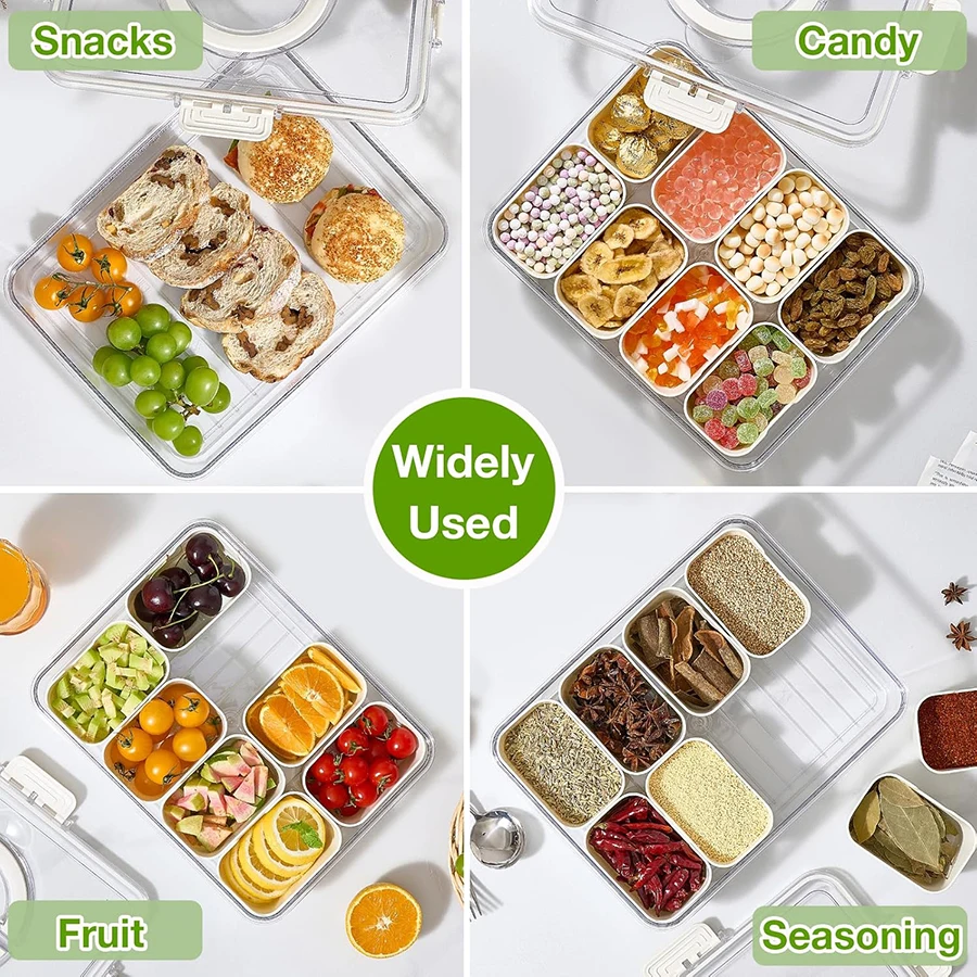 4/8Grid Snack Box Container Po - Salad Container Jar review and price