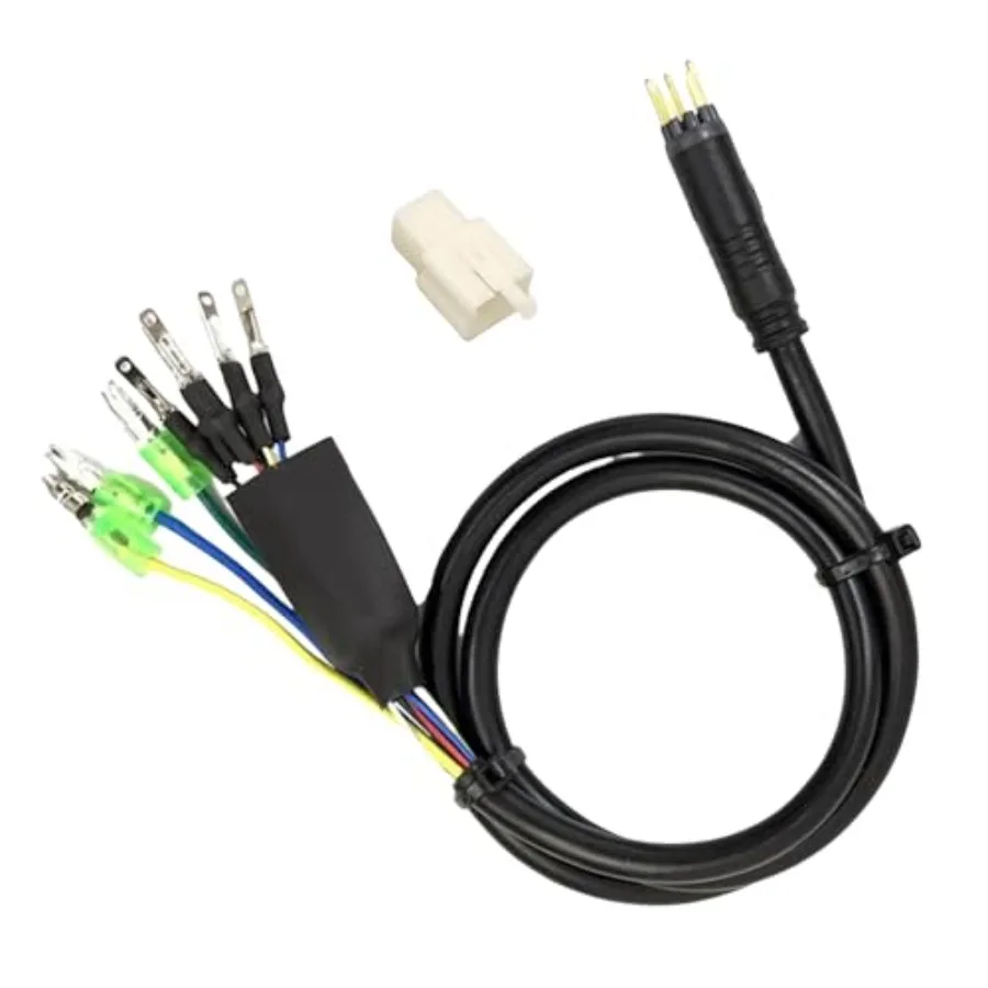 الكهربائية ycle كابلات الموصلات 9 دبوس 60 سنتيمتر مع قاعة الاستشعار Ebike تحويل أجزاء مقاوم للماء محور المحرك تحويل تمديد كابل #1