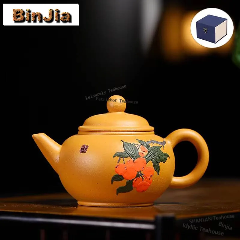 

100ML Handmade Yixing Purple Clay Teapots Master Handmade Pot Raw Ore Section Mud Tea Maker Kettle Zisha Tea Set Collection Gift
