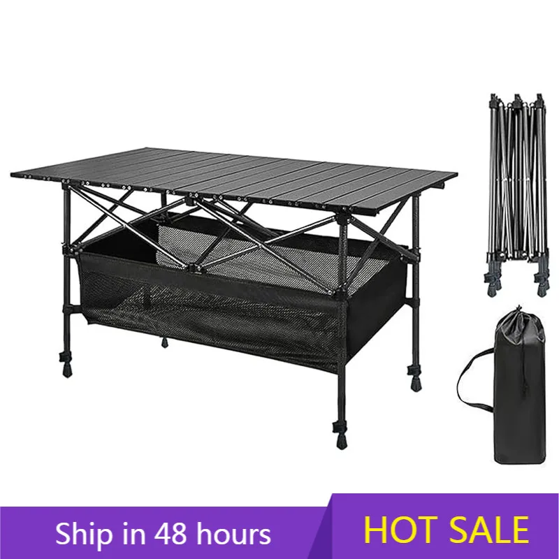 

POWER LEAP Lightweight Stainless Steel Modern Foldable Camping Table For Outdoor Backyard BBQ Patio Picnic & Hotel Dining Grill