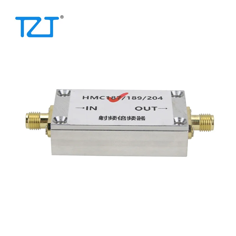 TZT HMC187/HMC189/HMC204 Moltiplicatore di frequenza RF Doubler di frequenza con guscio in lega di alluminio Ingresso RF 0,87-2GHz