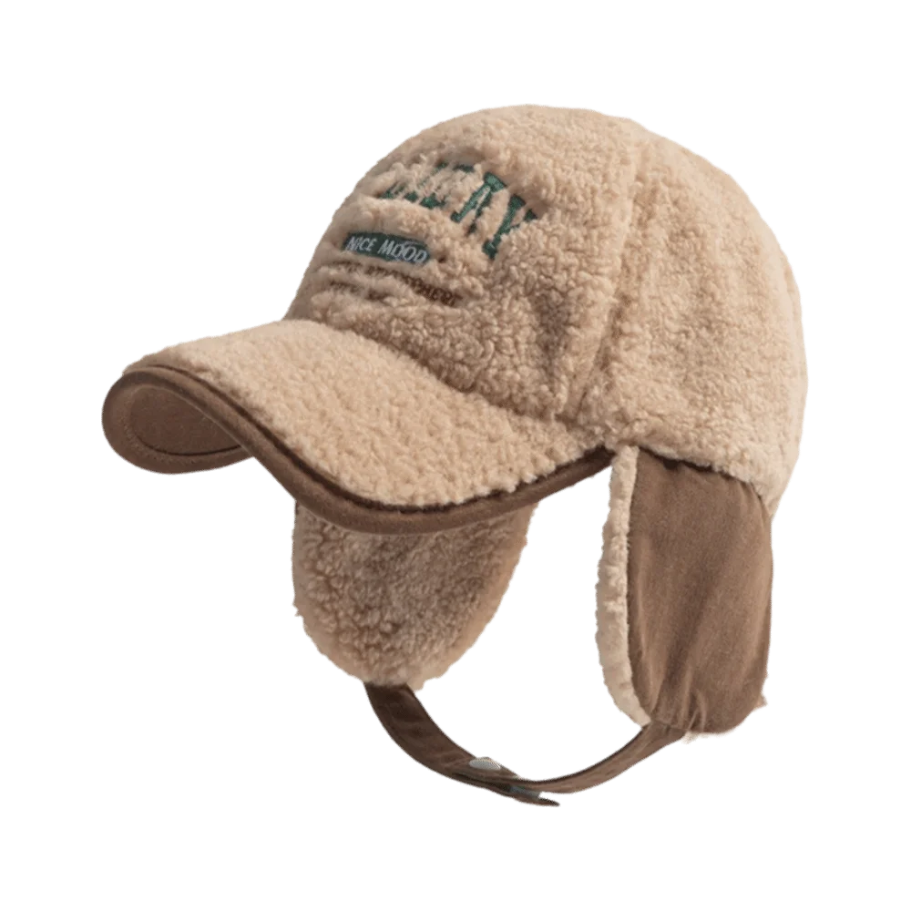 

Fashion Windproof Children Winter Hat Thickened Velvet Lining Faux Fur Hat Warm Bomber Hat Boy