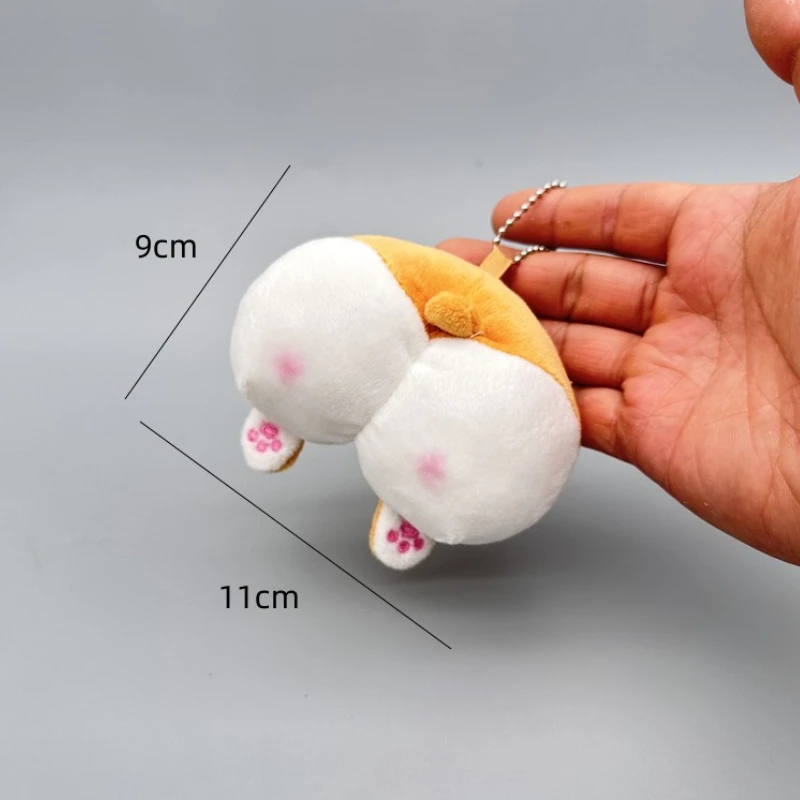 Kawaii แมวสุนัขก้นตุ๊กตาพวงกุญแจน่ารักสัตว์กระเป๋าเป้สะพายหลังจี้น่ารัก Fidget ของเล่นลดความเครียดตุ๊กตาของขวัญวันเกิด