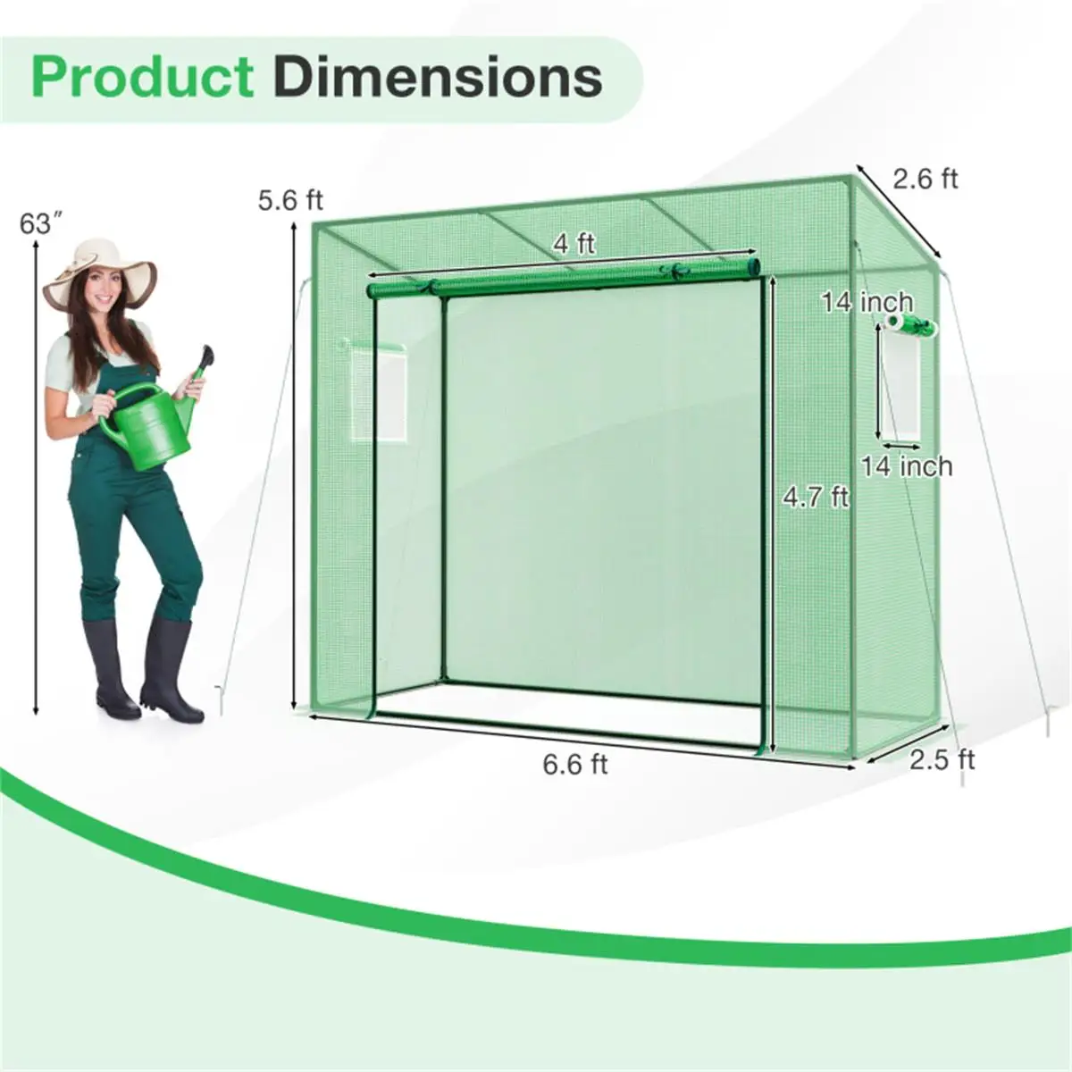 

Portable Outdoor Mini Walk-In Greenhouse for Plants - Easy Setup, Weather-Resistant, Garden