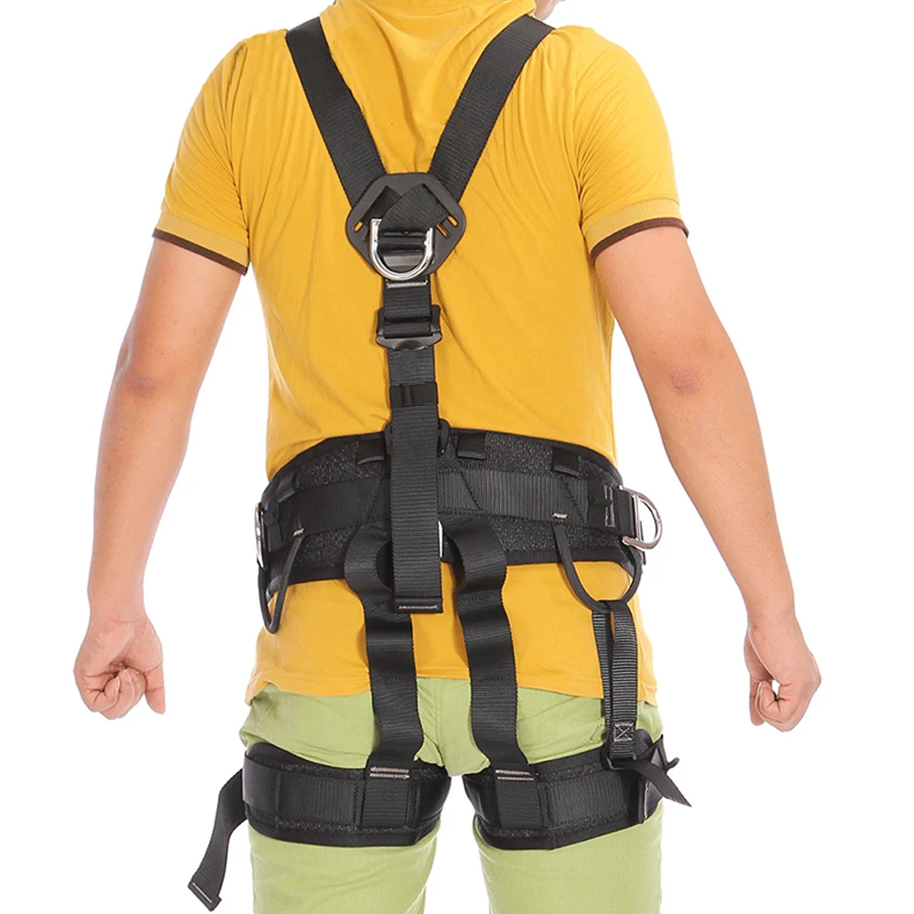 Outdoor Professional Harness Rock Climbing High Altitude Protection Full Body Safety Belt Anti Fall Protective Gear Tools