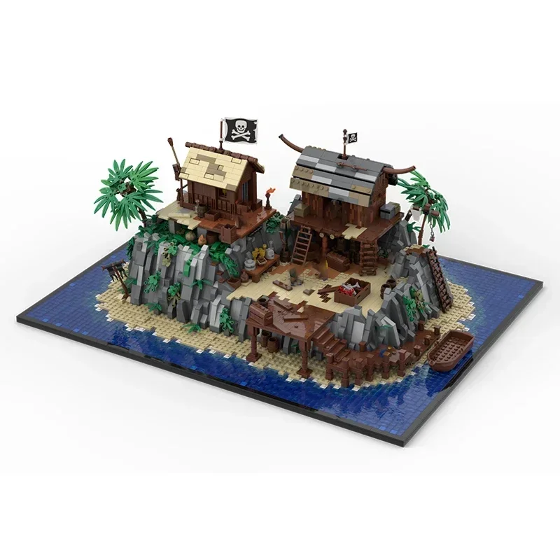 Modelo medieval moc tijolos de construção eldorado fortaleza e esconderijo pirata tecnologia blocos presentes brinquedos natal diy conjuntos montagem