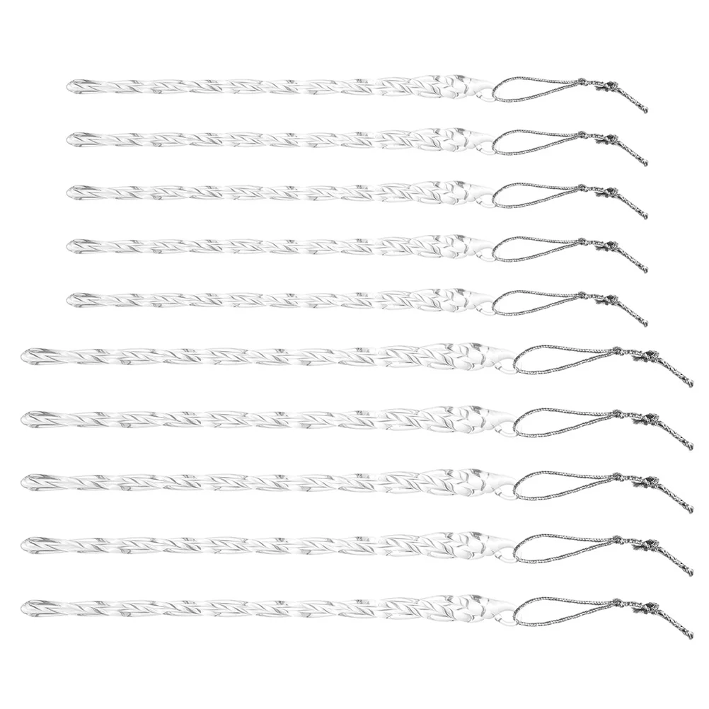 

10Pcs High Transparency Glass Ornaments Elegant Christmas Tree Pendant Holiday Wedding Decor Transparent Ornaments
