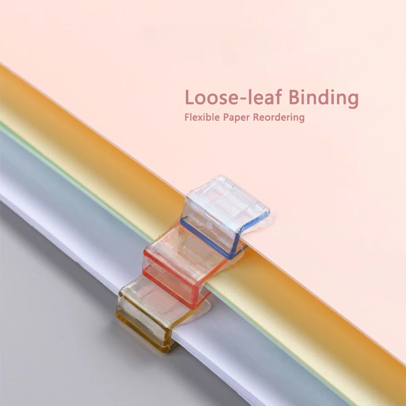 Push-Pull Clips Transparent Colored Clips Push Clip Holder Fixed Clip Test Paper Organizer Pull-Push Clips Ticket Holder Corner