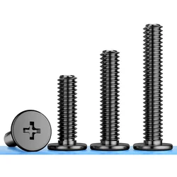 100pcs/lot Zinc Plated Carbon Steel Cross Phillips Ultra Thin Flat Wafer Head Screw Bolt Laptop CM M1.6 M2 M2.5 M3 M4