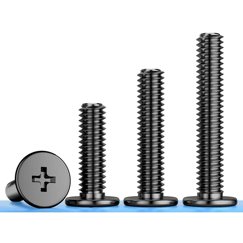 100pcs/lot Zinc Plated Carbon Steel Cross Phillips Ultra Thin Flat Wafer Head Screw Bolt Laptop CM M1.6 M2 M2.5 M3 M4