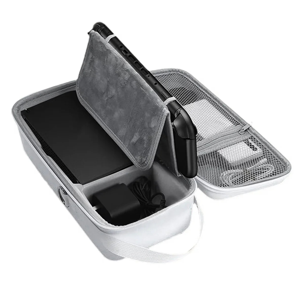 

Y04A Hard Carrying Case for Switch 2 Game Console Stand Holder Travel Handbag for Switch 2 Game Accessories White