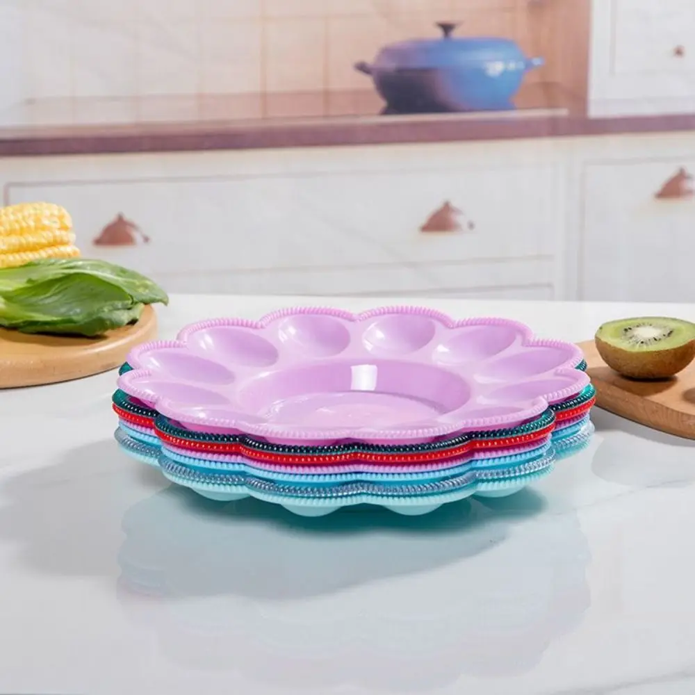 Random Color Easy to Clean 12 Grids Egg Holder Simple Safety Plastic Egg Plate Recycled Refrigerator Egg Trays Egg Container