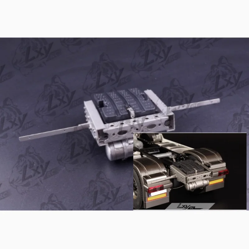 

Metal Battery Box Tail Boom for 1/14 Tamiya RC Truck For Scania BENZ For VOLVO MAN Diy Parts