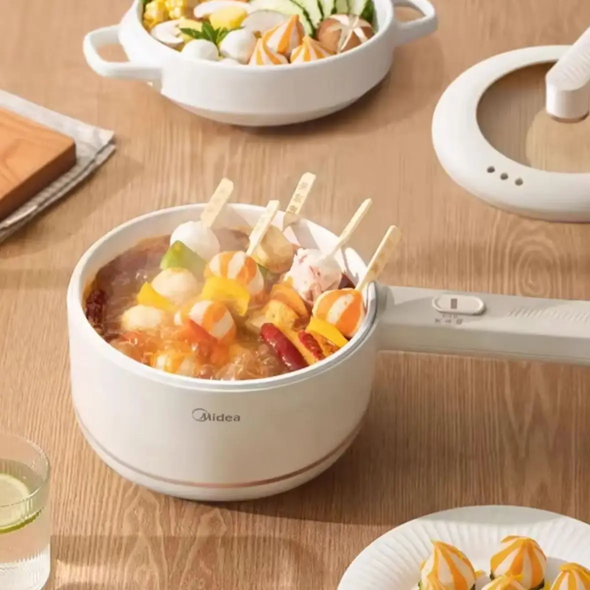 New electric cooking pot Household dormitory students 2-3 people Small electric hot pot Multifunctional mini pot cook noodles view 3