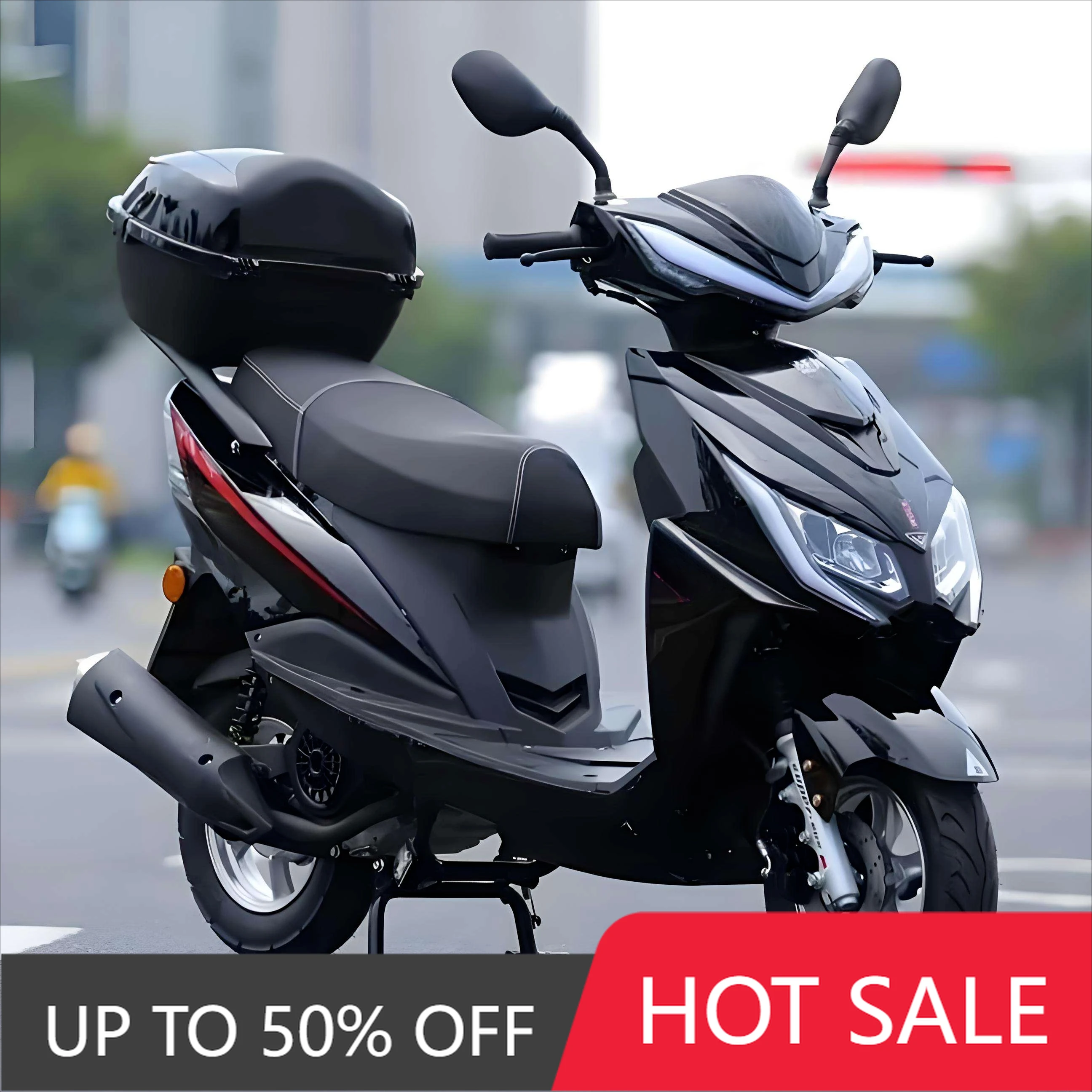 QQW Factory wholesale ZL electric motorcycle, fast adult retro motorcycle, with disc brakes, moped CKD fast delivery