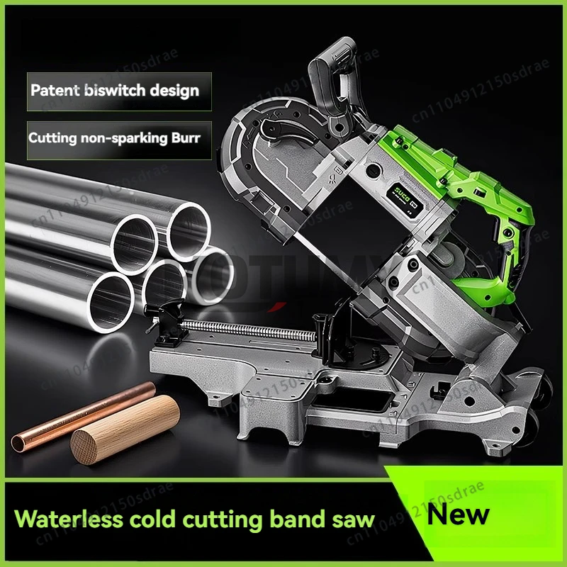 Multi-Function Band Saw Removable Alloy Steel Base Cordless Band Saw Cutting Capacity Hand Held For Metal Wood