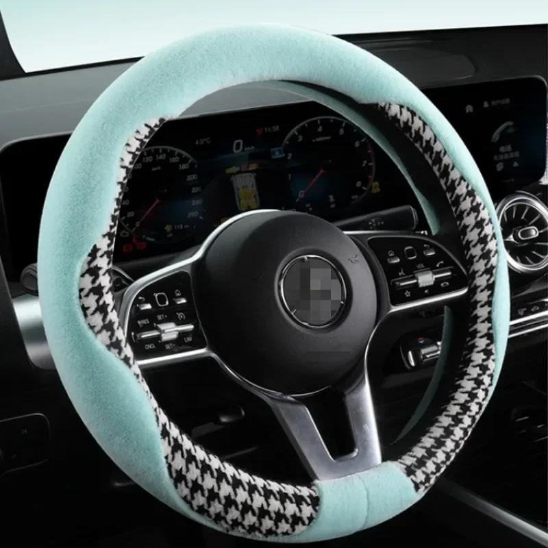 

Cute Plush Car Steering Wheel Cover Universal 38cm Steering Wheel Covers Cute Car Accessories Interior Woman Car Steering Covers