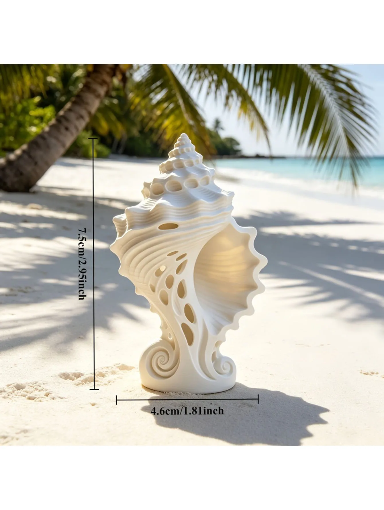 Hollow out Artistic Seashell Statue | Ocean Style desktop Decoration/Foyer Decoration Valentine's Day Gift Home Decoration