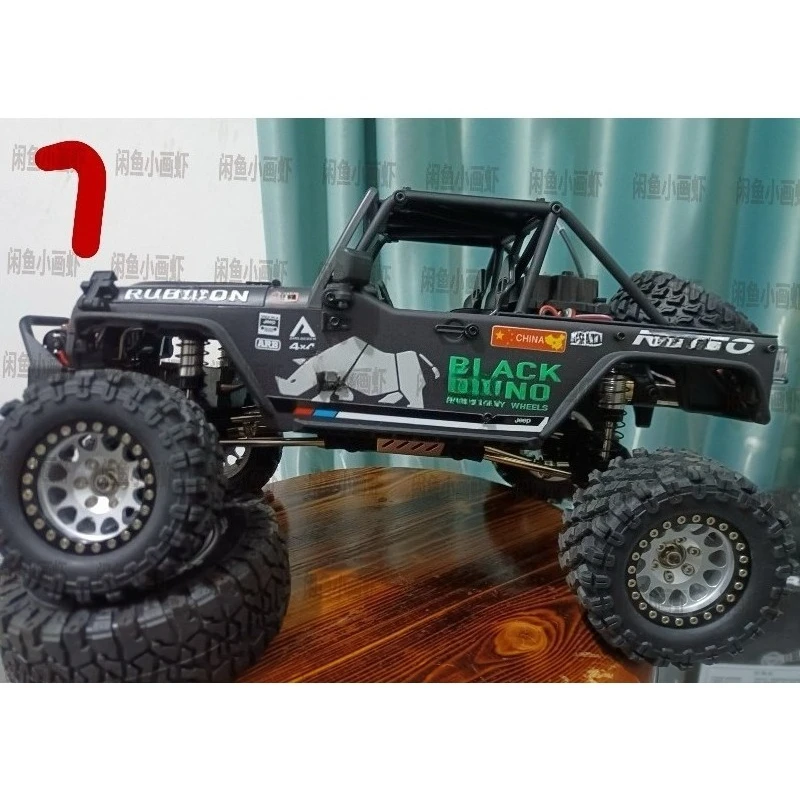 For MJX Hyper Go H12Y 1/12 RC Crawler Decals Graphics Set, Scale Sticker Sheet for Black Body Shell Appearance Upgrade Parts
