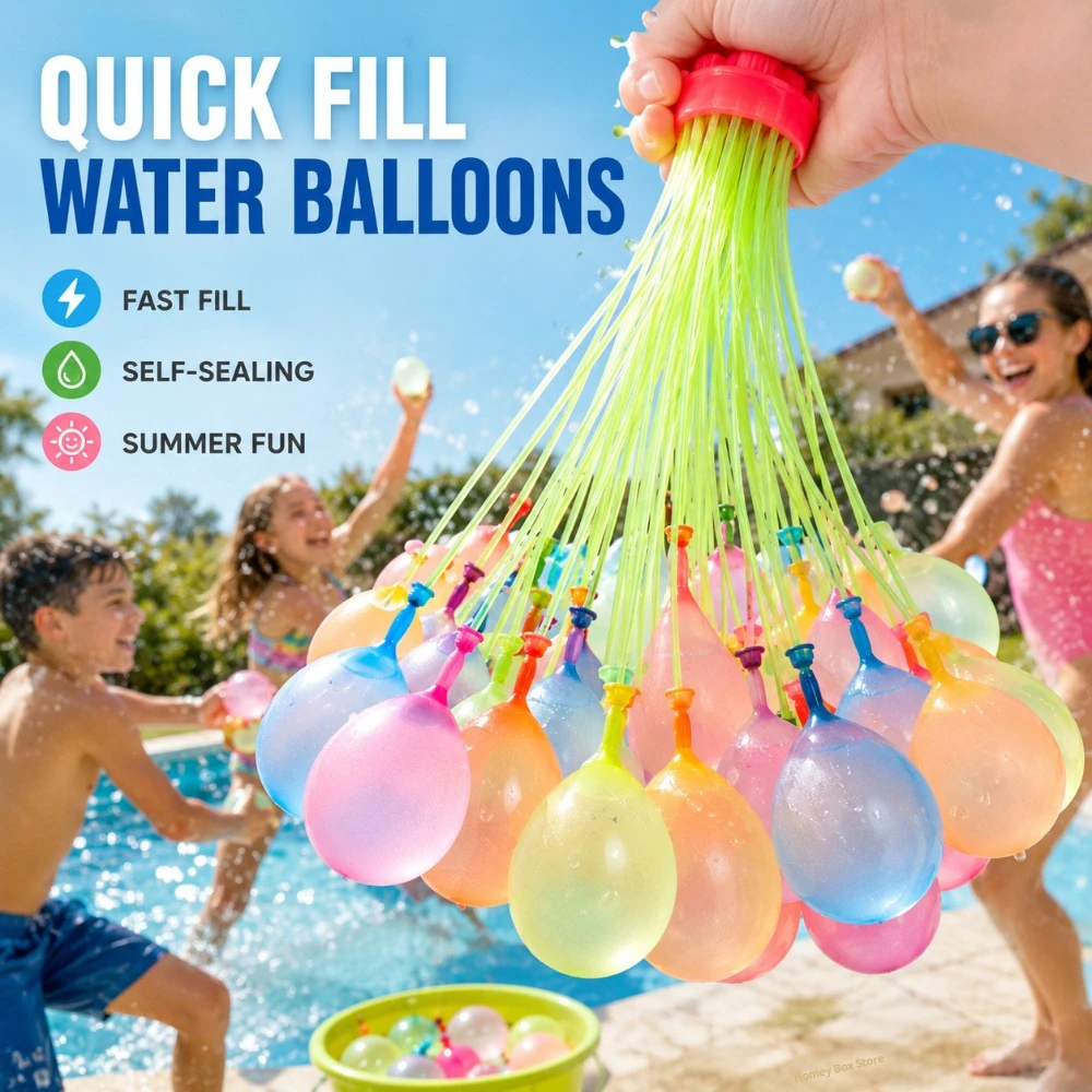 1/3/5PCS Quick Fill Water Balloons Summer Toy for Pool Party Beach Games Outdoor Team Competition & Holiday Entertainment