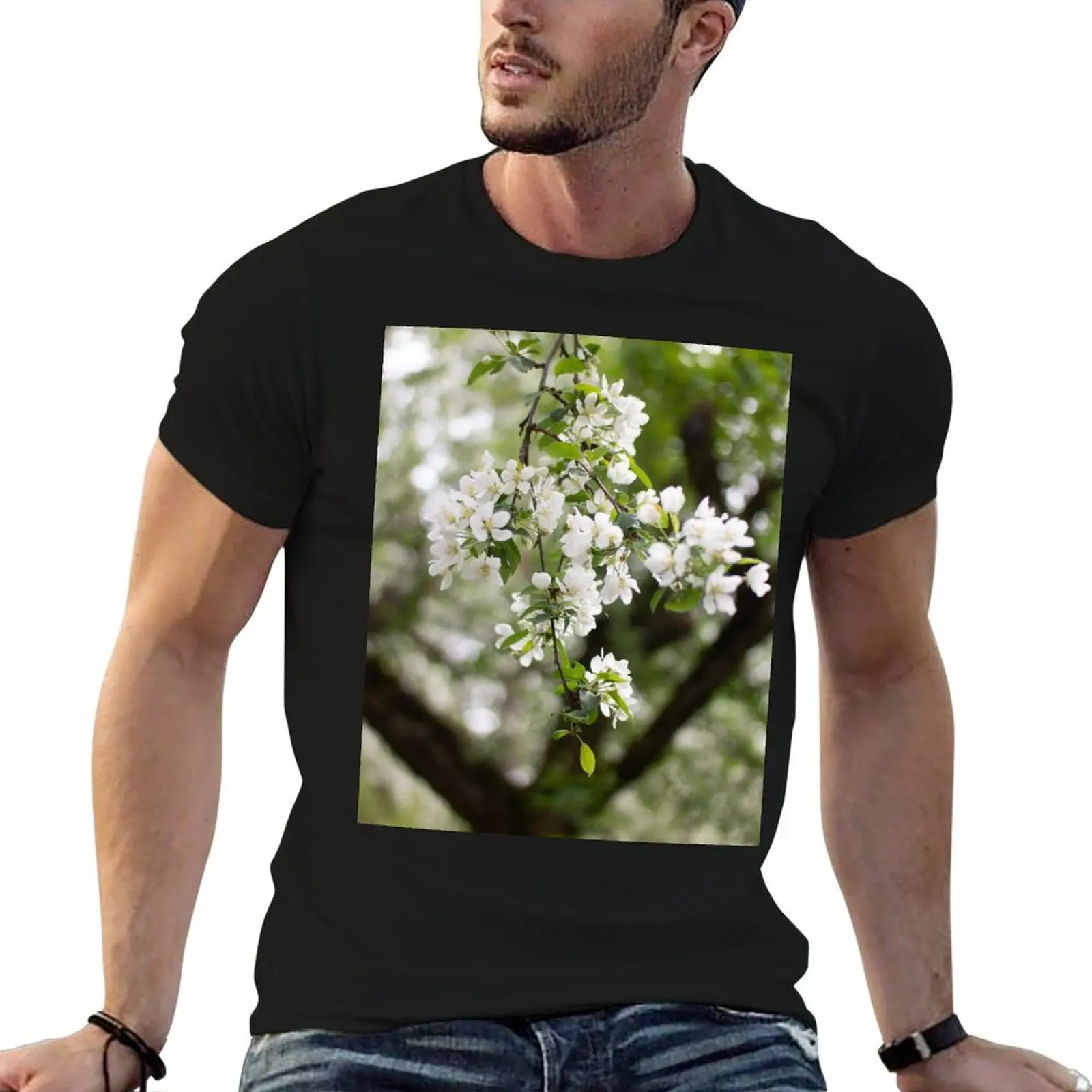 Apple Tree Blooming T-Shirt vintage clothes plus sizes vintage graphic tee anime figures oversized t shirts for men