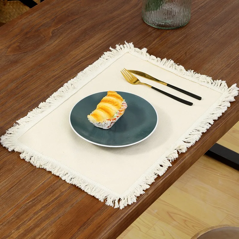 Placemat Heat Insulation Fabric Table Pad Anti-Scald Western Dinner Mat Bowl Cup Coaster Home Table Decoration