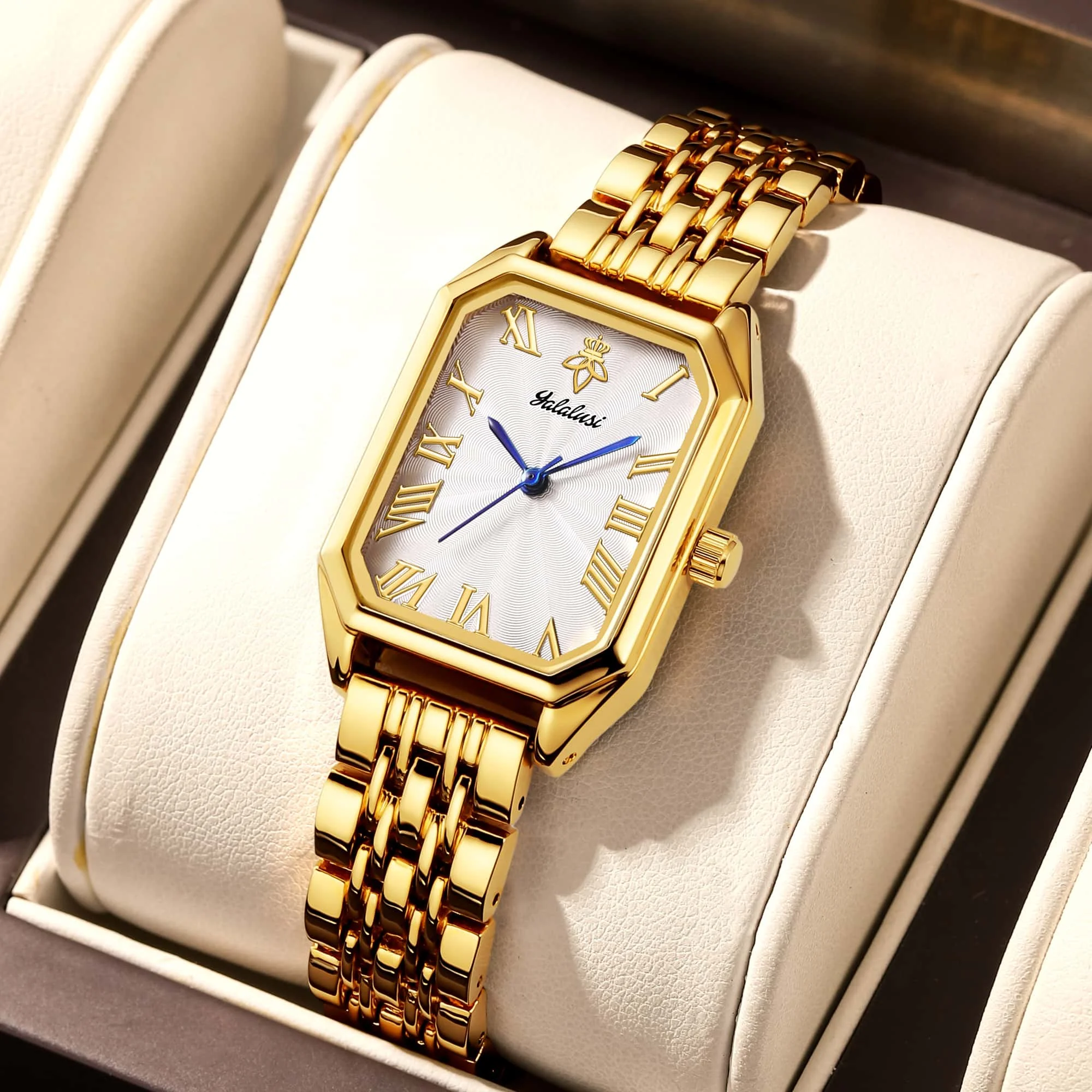 YaLaLuSi Stylish Ladies’ Compact Square-Faced, Minimalist and Elegant Wristwatch Perfect for Leisure and Business, or as a Gift