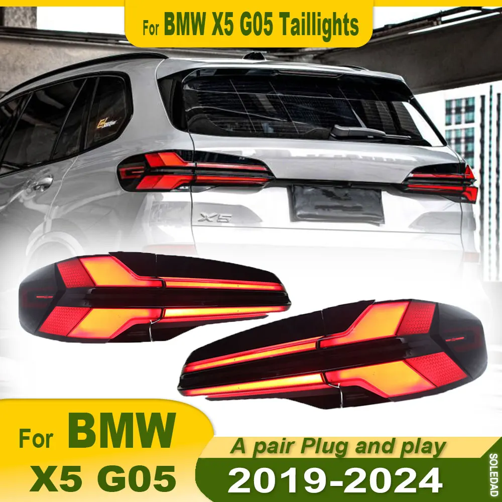 Car Accessories Taillights For BMW G05 X5 2018 2019 2020-2024Tail Light LED Rear Lights DRL Start Dynamic Sequential Turn Signa