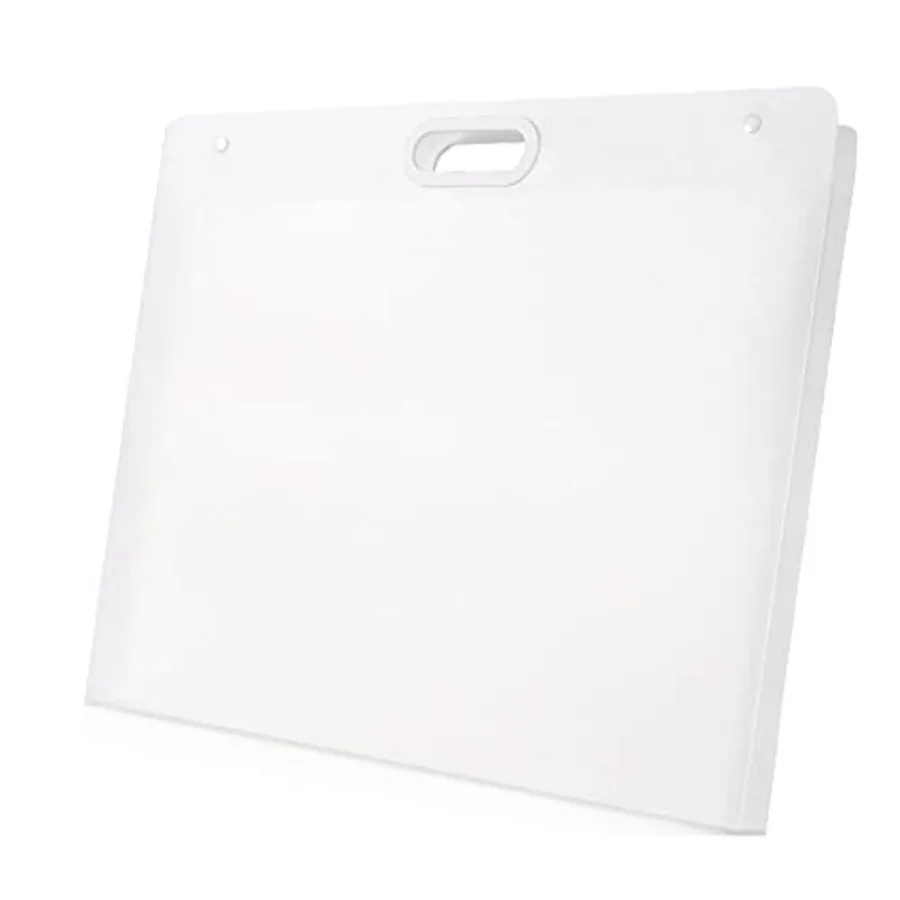 Portafolio de arte de plástico, portafolio de arte grande con asas, carpeta de portafolio impermeable para obras de arte, estuche de almacenamiento para dibujar Sk