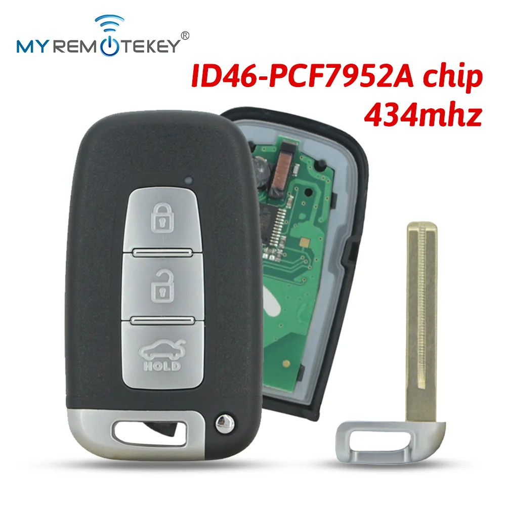 

REMTEKEY Smart key 3button 434Mhz ID46-PCF7952A chip for 2010-2014 Hyundai IX35 Accent Veloster Sonata i30 Sports FCC SY5HMFNA04