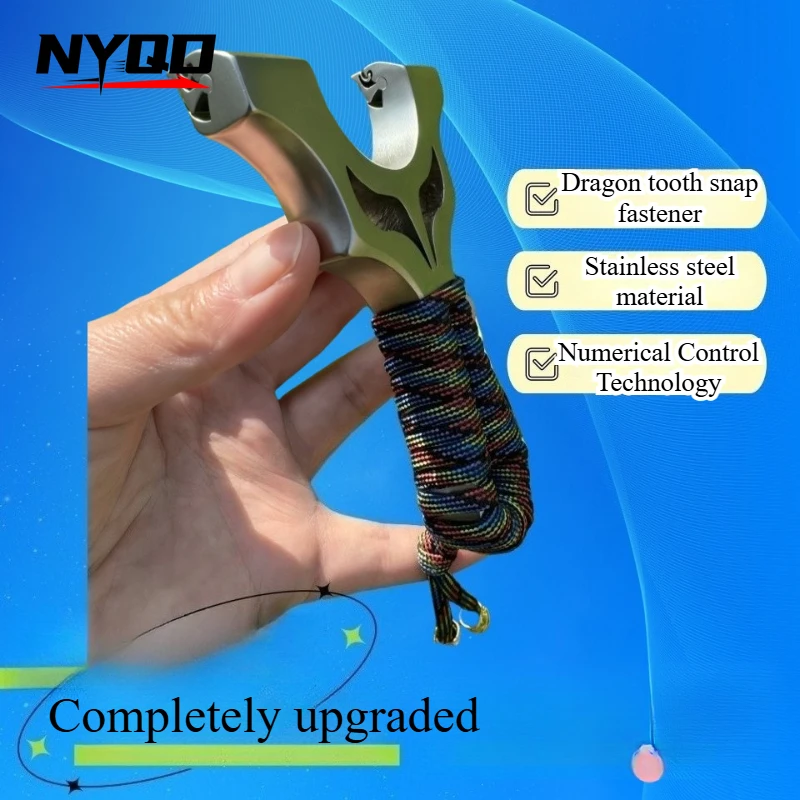 

Новая модель уличной рогатки из титанового сплава с прямым луком, быстросъемным креплением и плоским тросом из нержавеющей стали. Лук и стрелы.