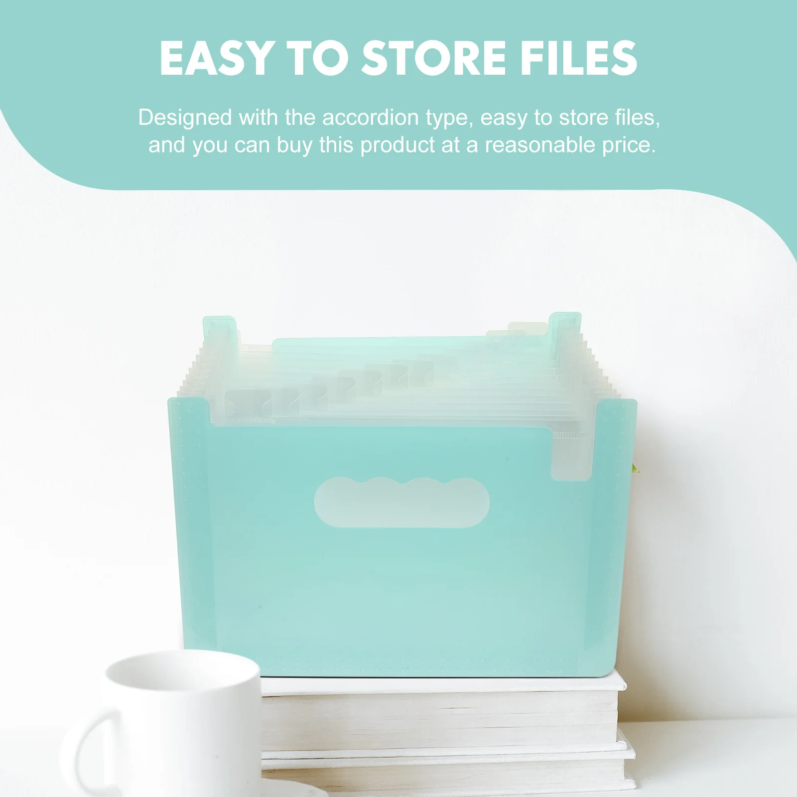 Folder File Portabel Bergaya Terbuat dari PP Kuat untuk Mengatur Struk, Voucher, Kartu, Solusi Penyimpanan Akordion yang Rapi untuk Rumah