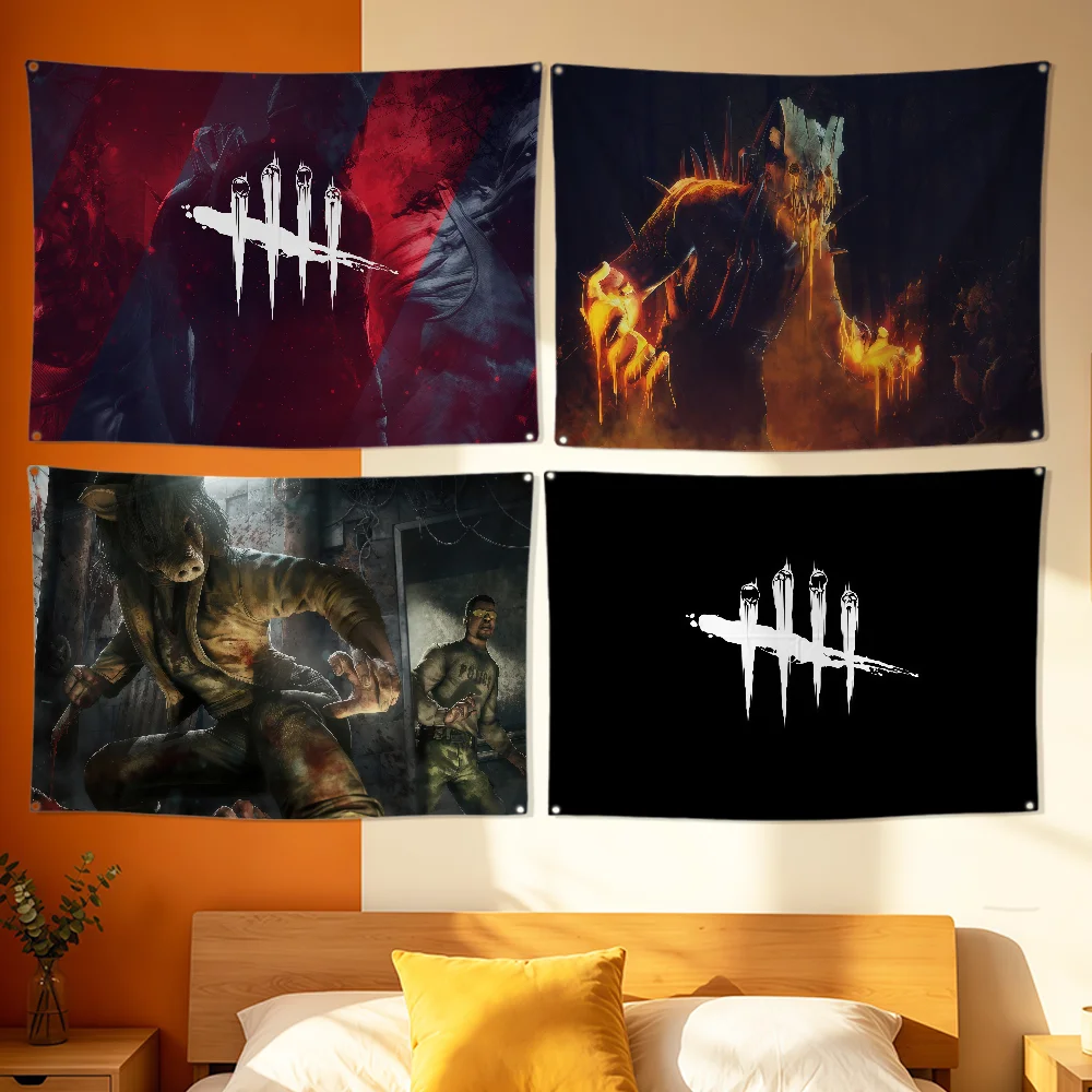 Game D-Dead By D-Daylight Flag Polyester Printing Banner For Bedroom Living Bar Garden Garage Wall Art Out Door Decoration Gifts