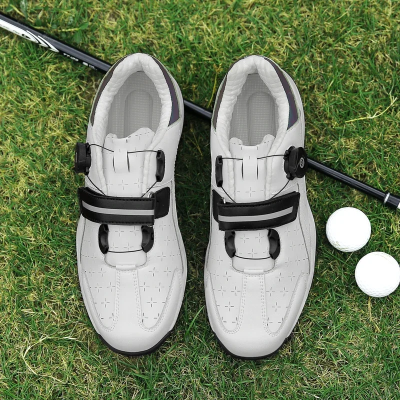 Nuevos zapatos de golf para hombres y mujeres, par de zapatos de bádminton, zapatos de golf impermeables antideslizantes de alta calidad para hombres 35-47