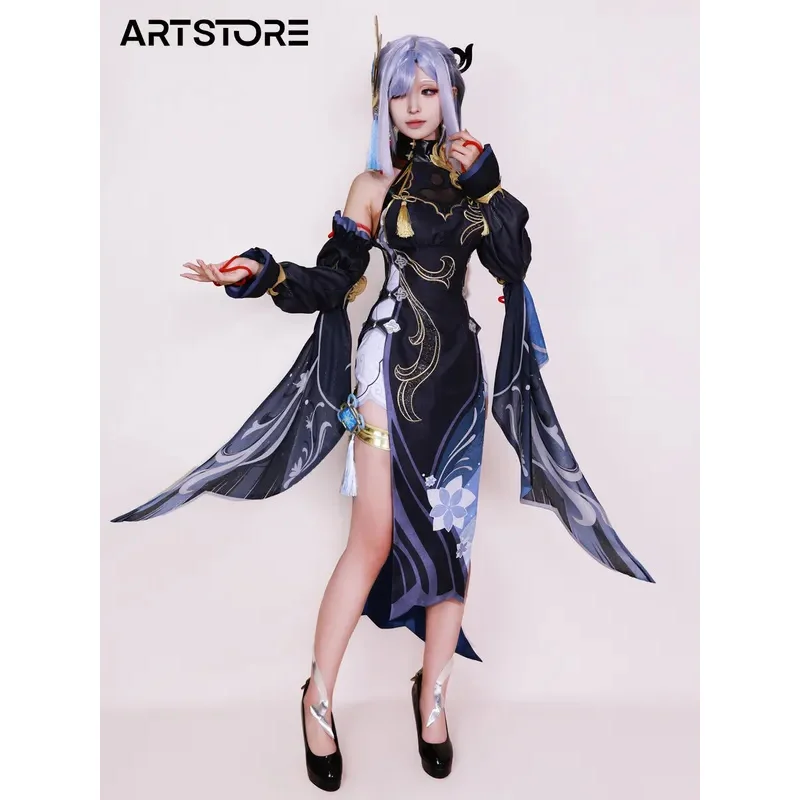 2025 yiyi Game Genshin Impact Shenhe Cosplay Kostüm Rollenspiel Comic Con Kleid Hallowmas Party Perücke Anime Prop