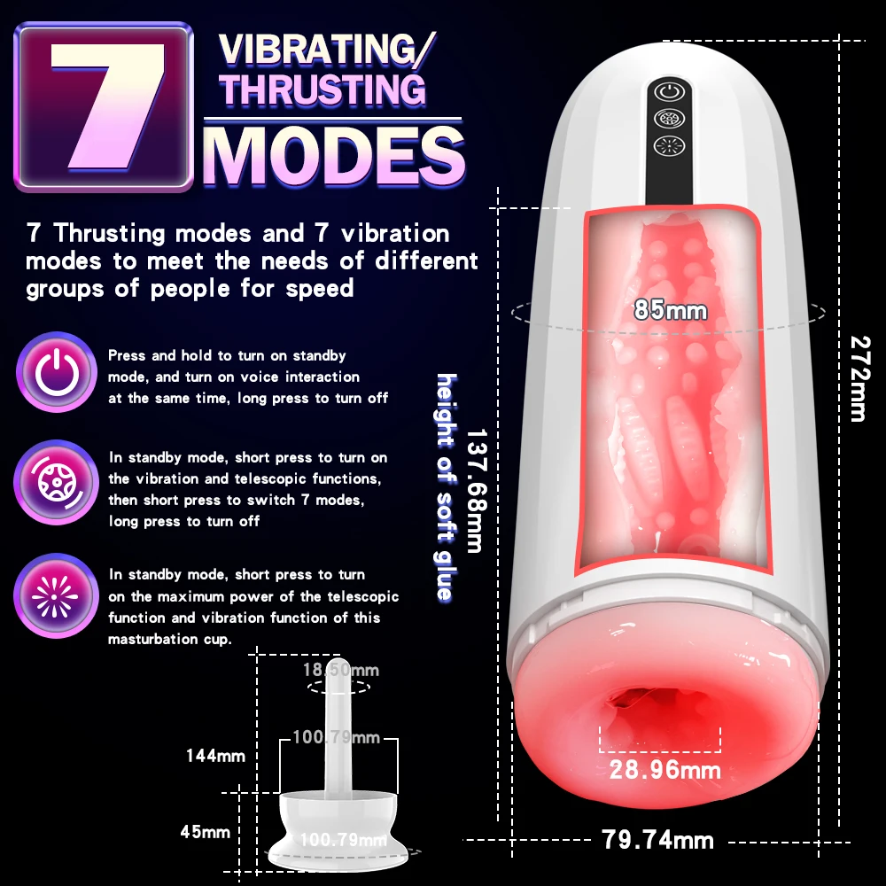 HESEKS Automatic Vagina Masturbator For Men Wearable Adjustable Penis Massager Male Bowjob Real Sex Robot Sucking Machine 18+