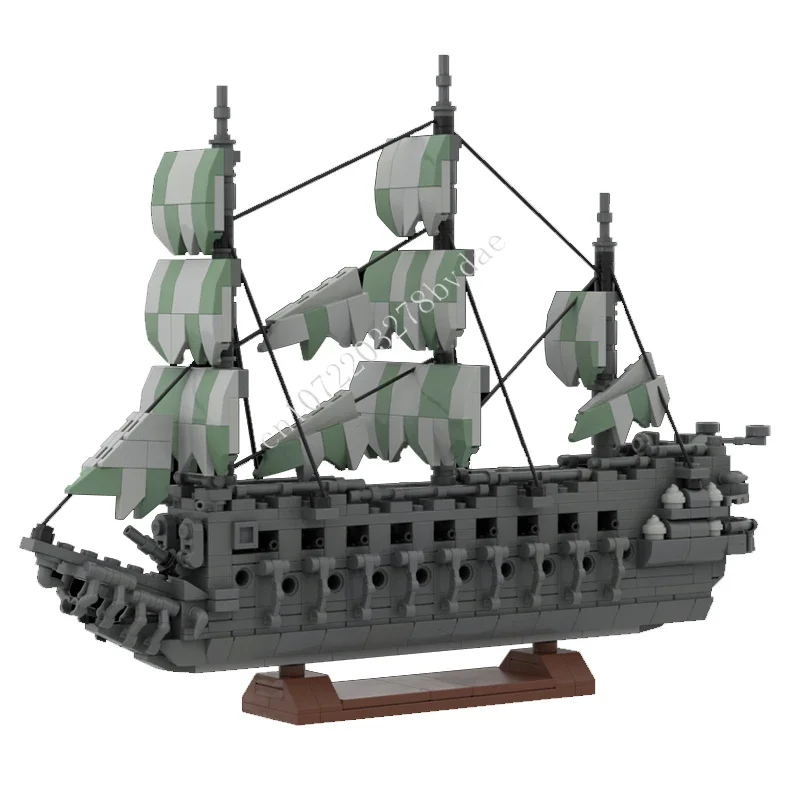 

722PCS MOC The Flying Dutchman Ship Building Blocks Set Terrible Boat Bricks Toys For Children Halloween Birthday Gifts Kid Gift