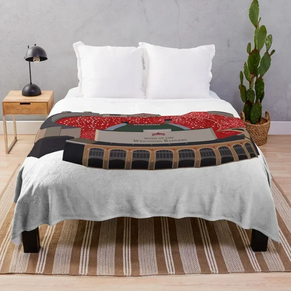 

Camp Randall Throw Blanket For Decorative Sofa Summer Beddings sofa bed Decorative Throw Blankets