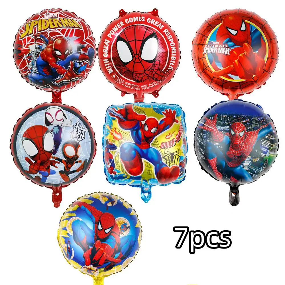 مجموعة بالونات سبايدر مان لتزيين حفلات أعياد الميلاد للأطفال والأولاد وحفلات سبايدر هيرو ثلاثية الأبعاد لمستلزمات استحمام الطفل