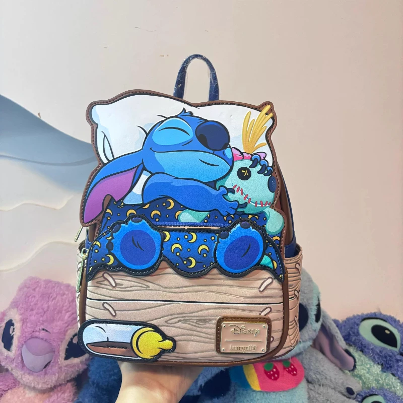 

Disney Loungefly Lilo/Stitch Mini Children'S Backpack Elementary School Backpack Girl Cute Shoulder Bag Outdoor Leisure Bag