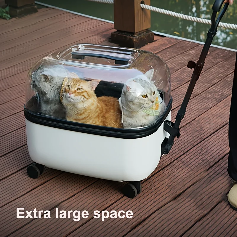 Haustierträger mit Panoramablick, langlebiges PC-Gehäuse, 360-Grad-Sichtbarkeit, einfacher Griff für Reisen von Haustieren, Outdoor-Haustierträger, Gepäckbox