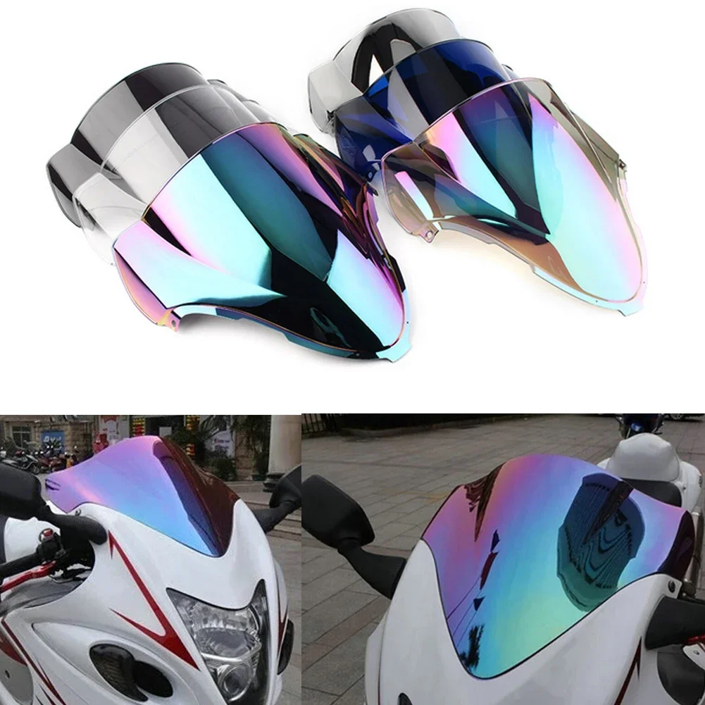 Motorcycle Double Bubble Windshield Deflector Protector Wind Screen For Suzuki GSXR 1300 Hayabusa GSXR1300 1999-2007 2006 2005