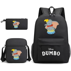 3 pezzi Disney Dumbo adolescente studenti zaini zaini astuccio per matite borse a tracolla ragazzi ragazze borse da scuola set