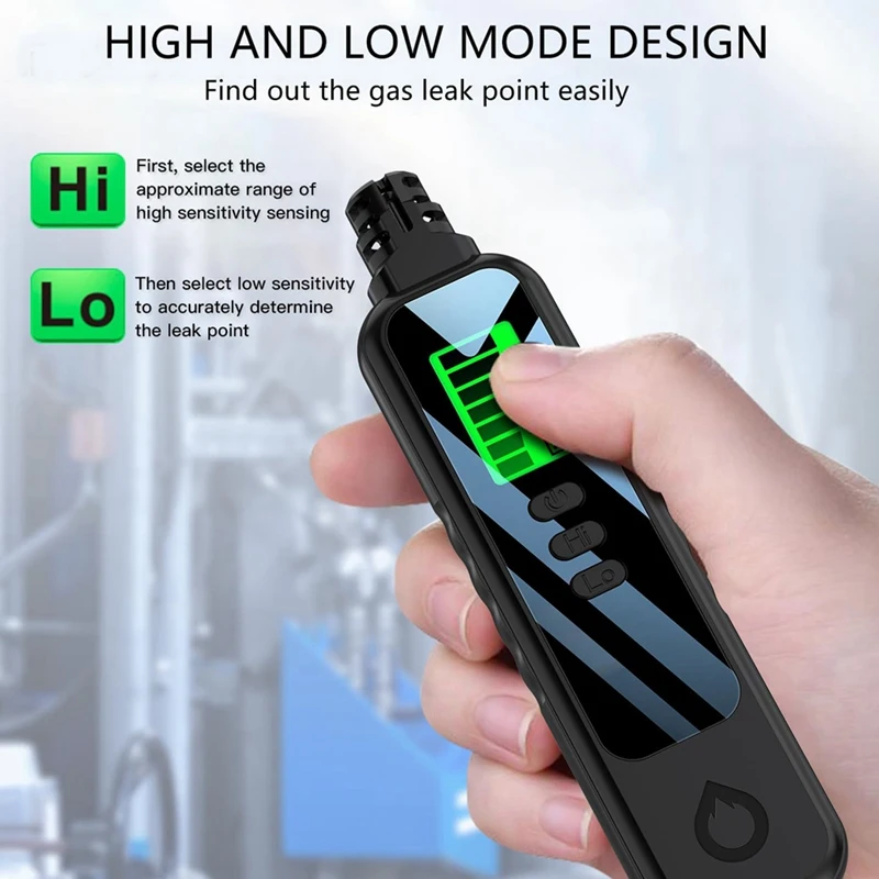 1 PCS Gas Leak Detector Alarm Sound Methane Hexane With LCD Screen 2 AAA Batteries For Home B