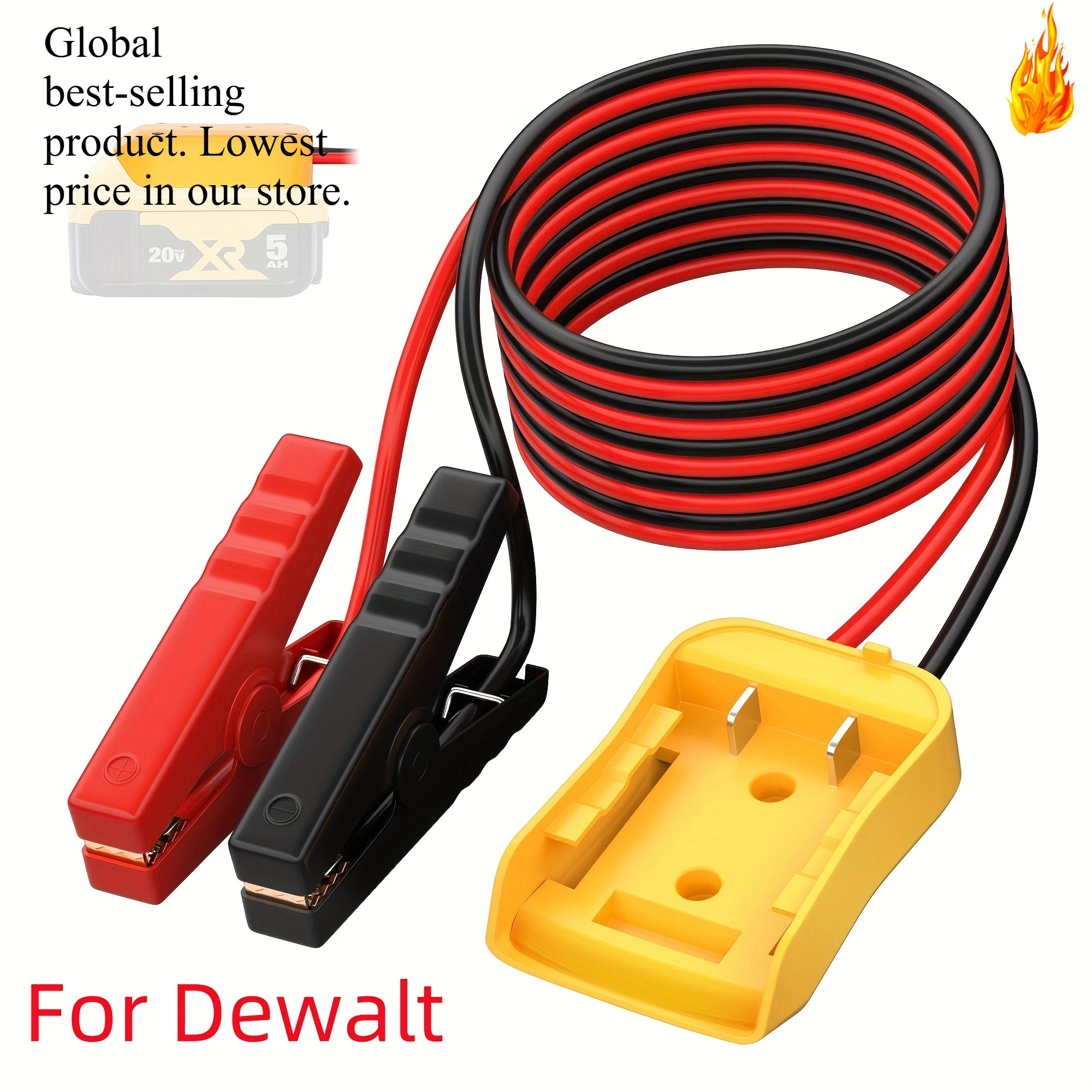 

Milwaukee M18 to Car Battery Adapter - 20V Power Tool Battery Jumper Starter with 6ft Cable for Emergency