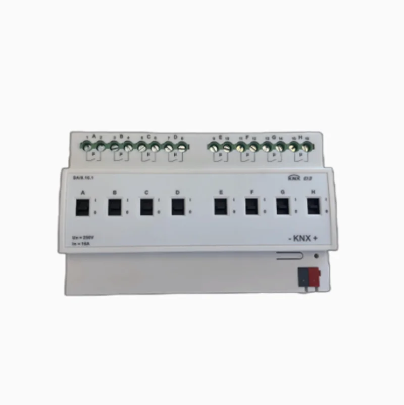 KNX module supports ETS4/ETS5/ETS6 8-channel 12-channel 16A KNX switch actuator with manual code dialing