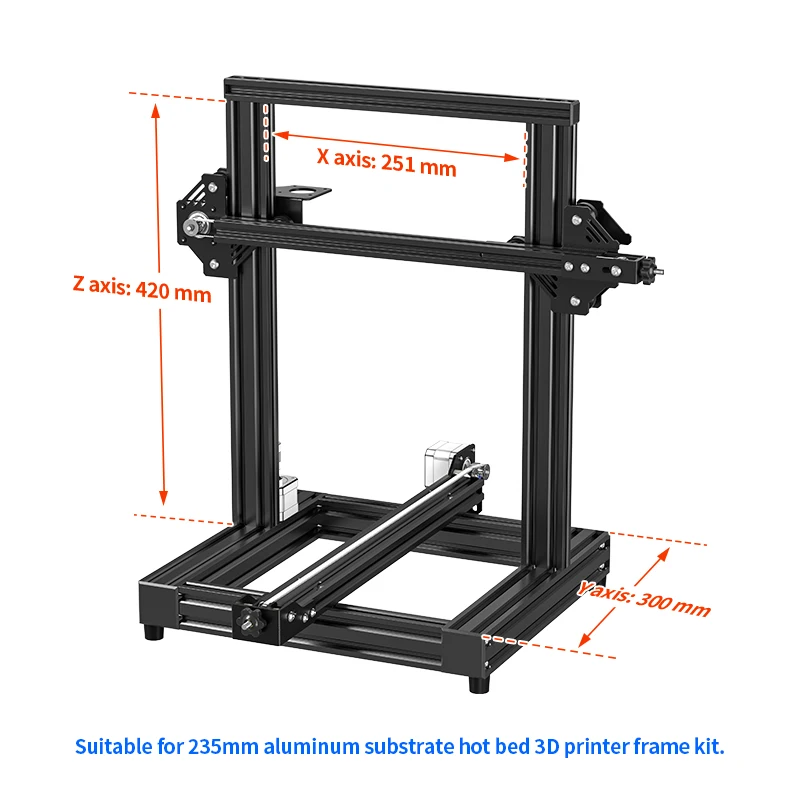 Imagem -04 - Placa de Base da Impressora 3d Ender3 Kit de Estrutura Adequado para 235 mm 310 mm Perfil 2040 4040 Faça Você Mesmo Prusa i3 Peças