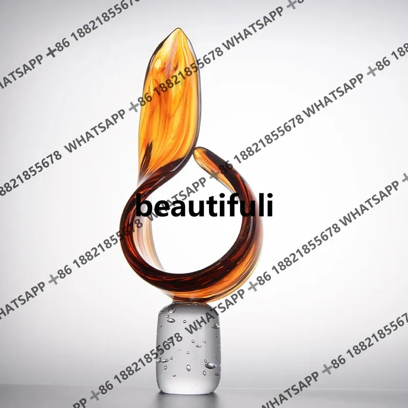 

R High-end glazed living room ornaments, abstract high-end atmospheric entrance decoration handicrafts