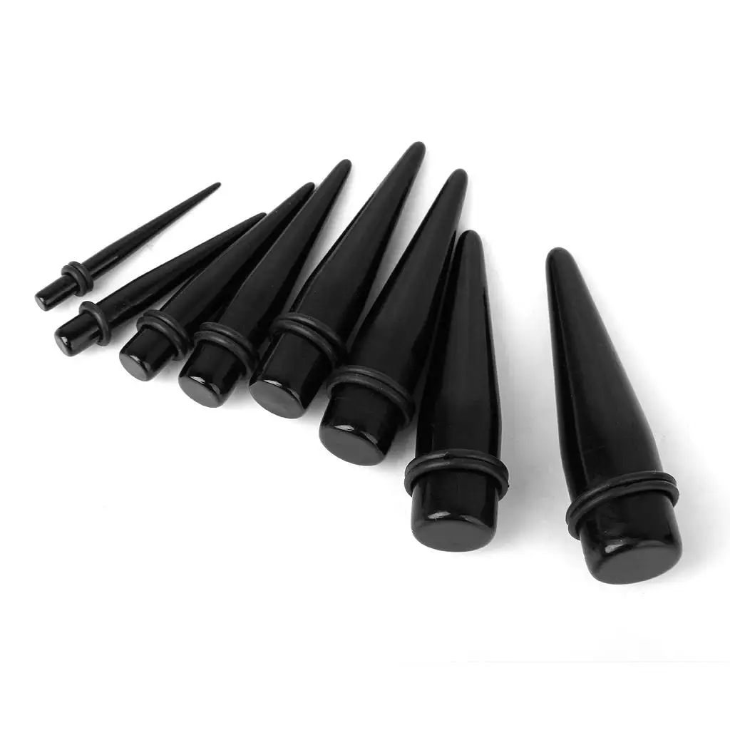 STRETCHING  Of 8 Size EAR STRETCHER EXPANDER TAPER 4-18mm