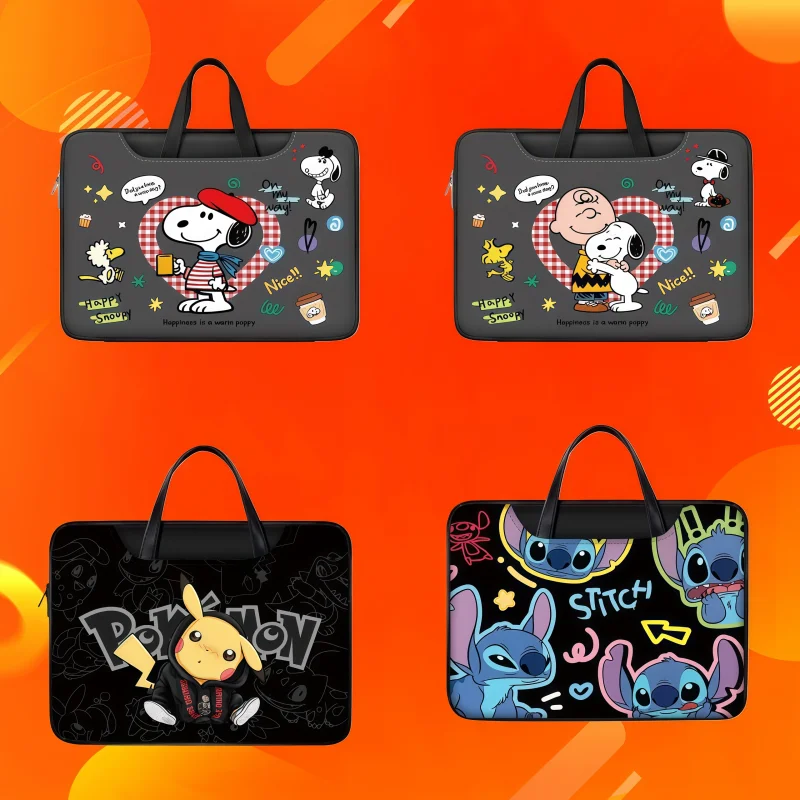 

Snoopy Laptop Bag 13.3 15.6 14 16 INCH Waterproof Protect Notebook Case Sleeve for Macbook Computer Bag PU Handbag Birthday Gift